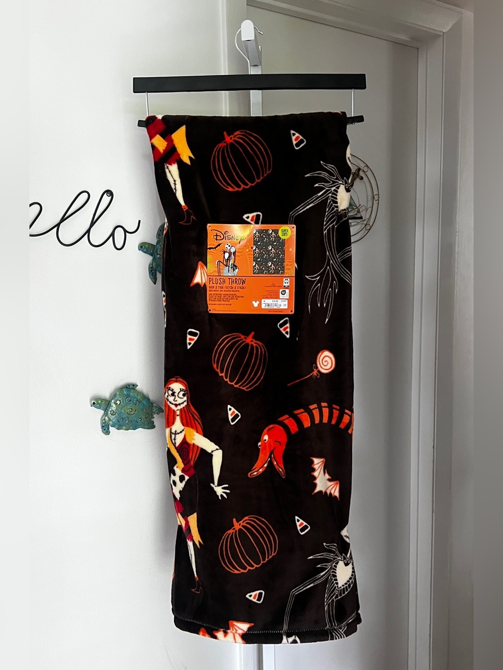 NEW Nightmare Before Christmas  Fall Halloween Brown Throw Blanket 50”x70” Jack